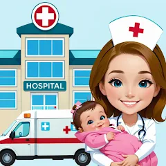 Взломанная My Hospital Town Doctor Games  [МОД Unlimited Money] - последняя версия apk на Андроид