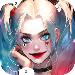 Взломанная Clown Color, Paint by number  [МОД Меню] - стабильная версия apk на Андроид