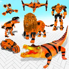 Скачать взлом Robot Game Transform Crocodile  [МОД Все открыто] - полная версия apk на Андроид