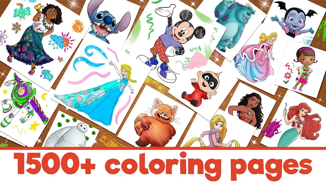 Disney Coloring World (Дисней)  [МОД Unlimited Money] Screenshot 1